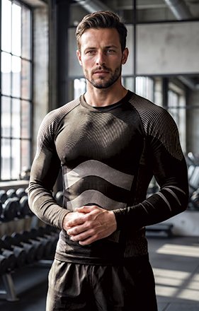 Camiseta térmica elástica M/L Valento SIDEROS